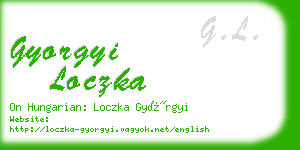 gyorgyi loczka business card